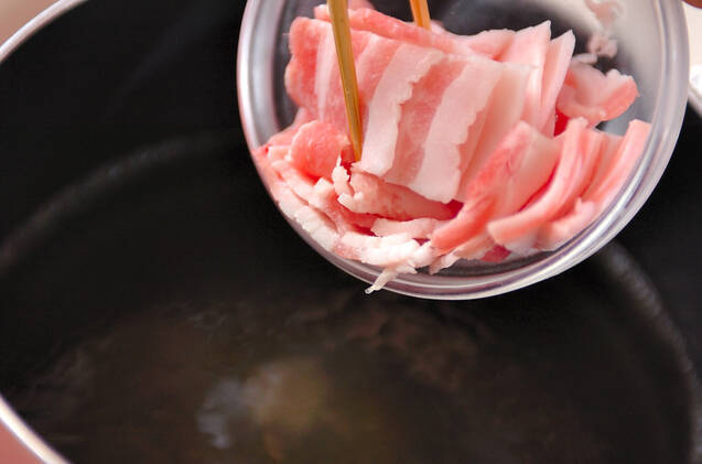 具だくさんの豚汁の作り方の手順5