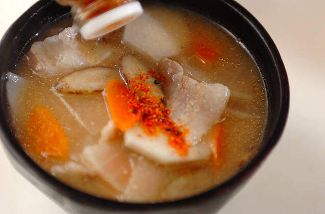 具だくさんの豚汁の作り方の手順6