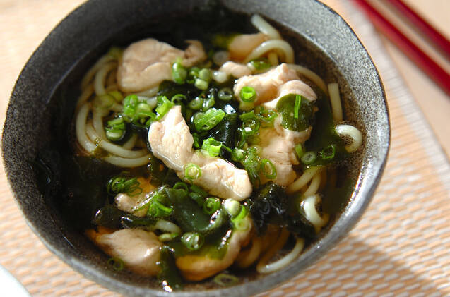 ささ身のラーメン入りスープ