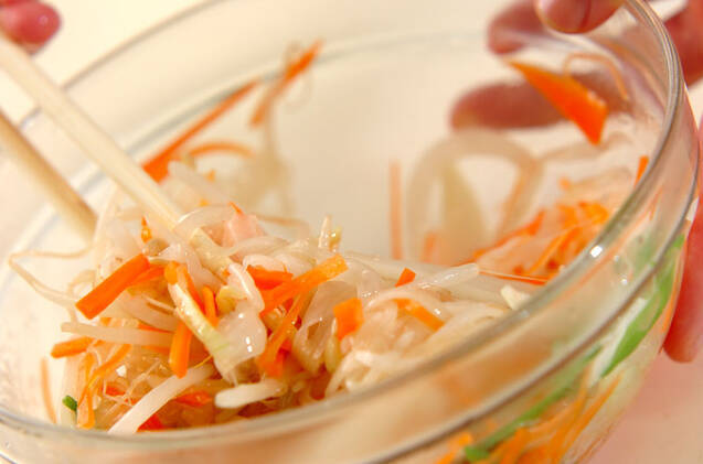 モヤシのヘルシー甘酢和えの作り方の手順7