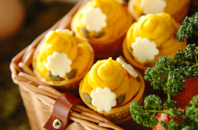 アイスコーンでパンプキンサラダ