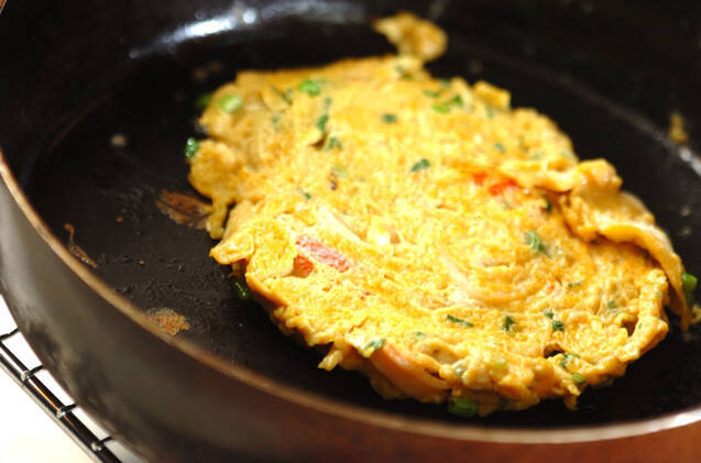 カニ風味卵焼きの作り方の手順3