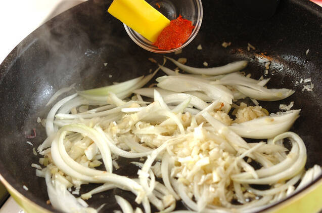 イカのピリ辛炒めの作り方の手順7
