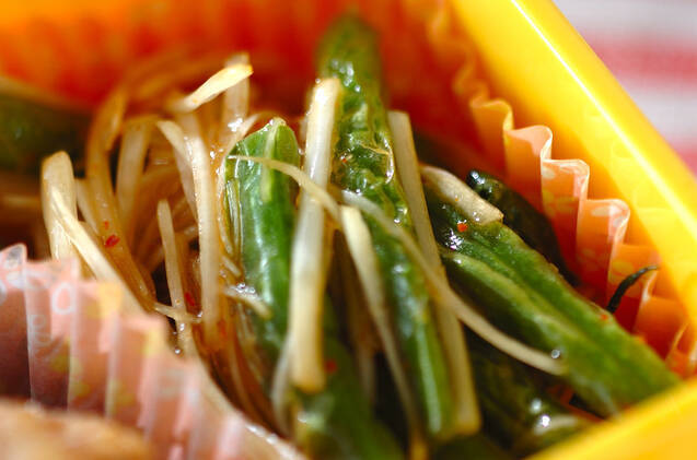 サヤインゲンの中華風和え物