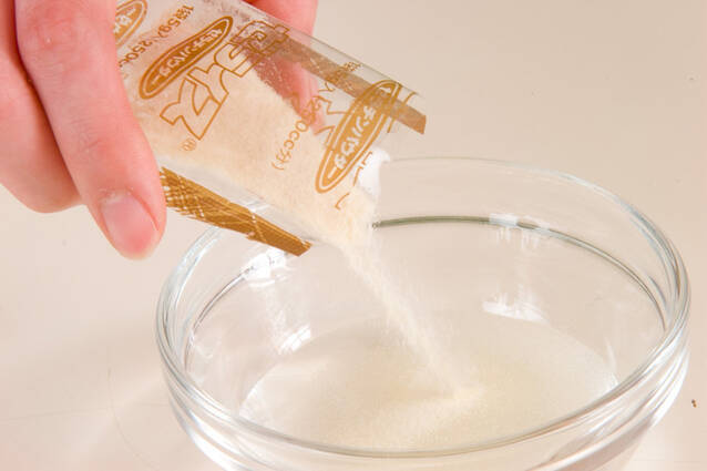 ぷるぷる抹茶あずきの作り方の手順1