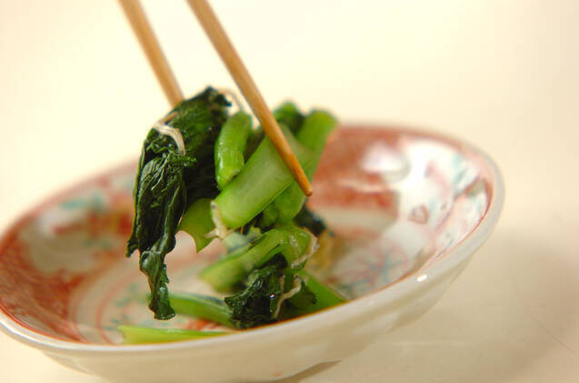 小松菜と甘辛ジャコの和え物の作り方の手順3