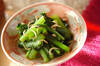 小松菜と甘辛ジャコの和え物の作り方の手順