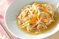 モヤシ炒めのあんかけ