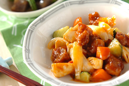 具だくさん酢豚