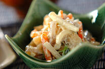 大根とニンジンの白和え