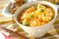 簡単絶品！ホタテ入りふわふわ卵あんかけ