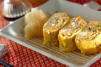 具だくさんの卵焼き