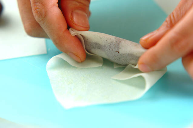 ゴマあんミニ春巻きの作り方の手順5