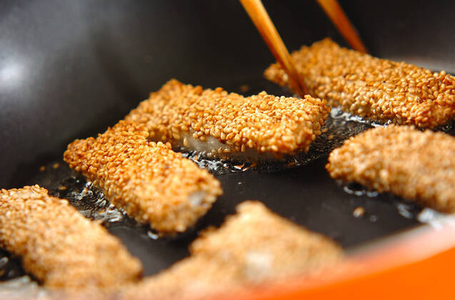 ゴマあんミニ春巻きの作り方の手順7