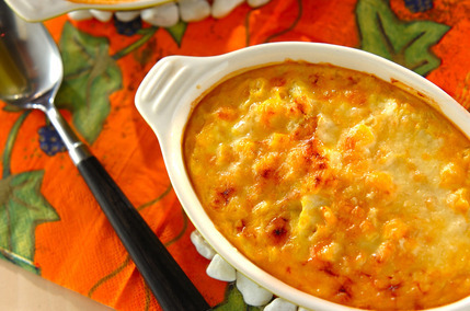 カボチャクリームの白菜グラタン