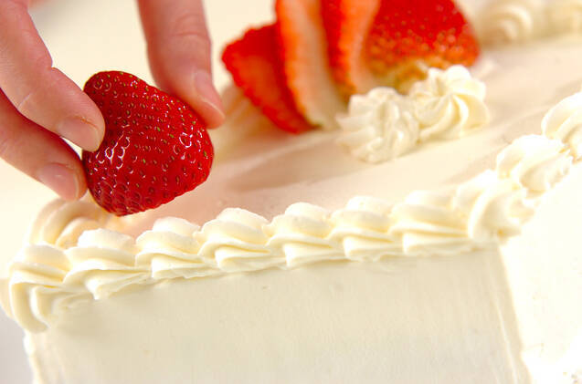 ひし形のショートケーキの作り方の手順11