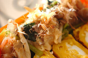 シューマイと小松菜のサッと煮