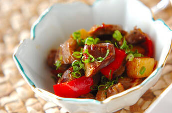 砂肝のピリ辛炒め