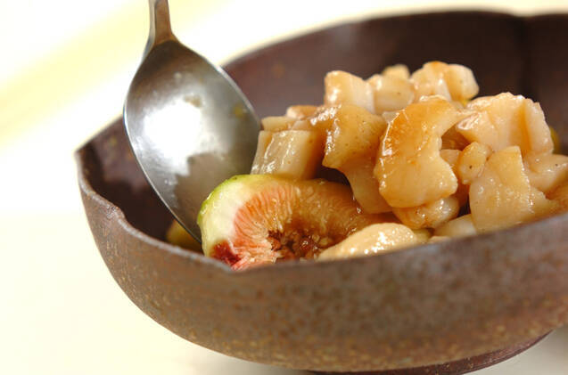 ぷちぷちイチジクと味わいホタテのバターソテーの作り方の手順3