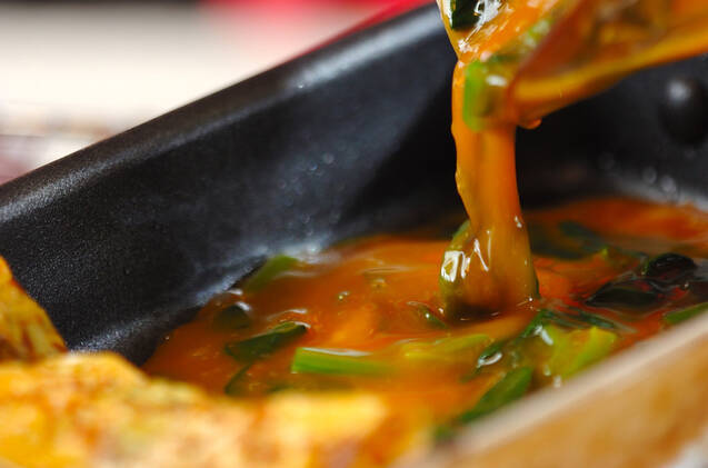 ホウレン草入り卵焼きの作り方の手順3