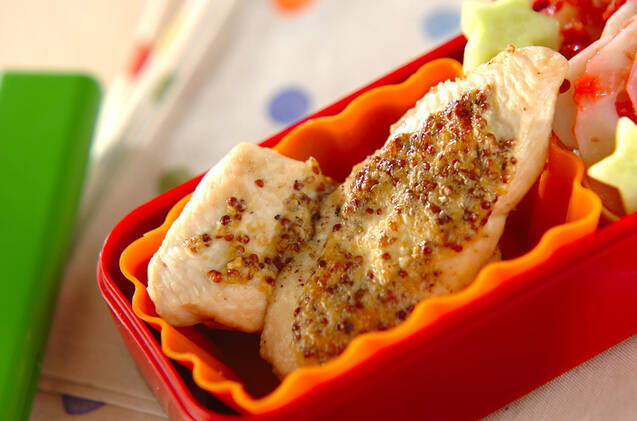 鶏むね肉のマスタード焼き