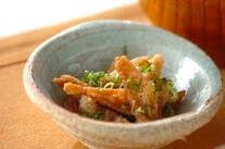 鶏皮のネギ和え