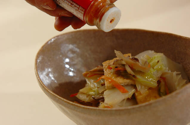 白菜と油揚げの煮物の作り方の手順8