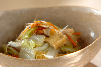 白菜と油揚げの煮物