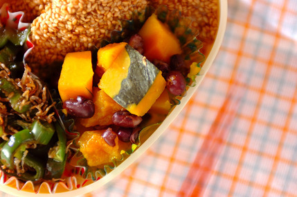 カボチャと小豆の薄甘煮