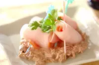 冬瓜とハムのくるくるサラダ