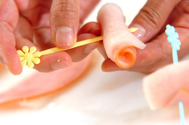 冬瓜とハムのくるくるサラダの作り方の手順4