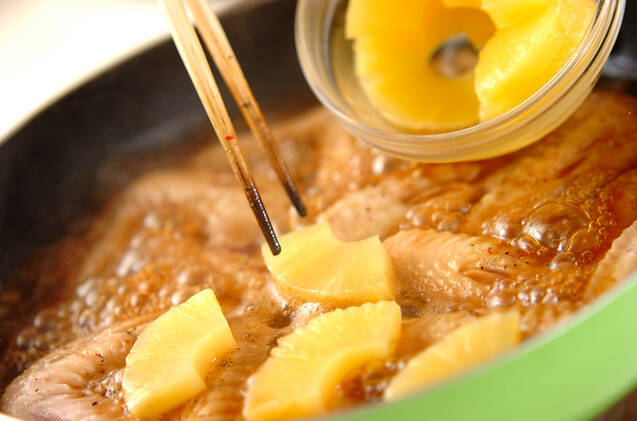 手羽のパイナップル煮の作り方の手順7