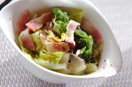 レタスとベーコンのサッと煮