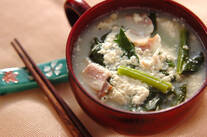 ホウレン草の豆乳スープ