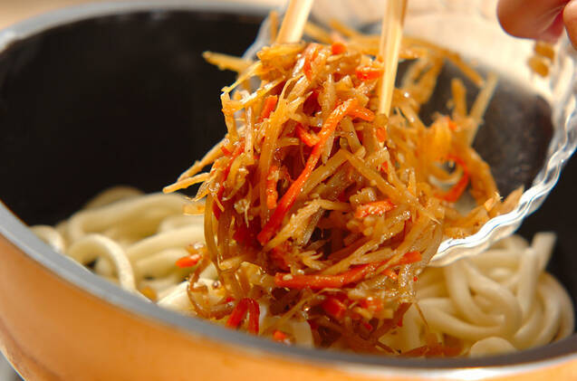 きんぴら焼きうどんの作り方の手順2