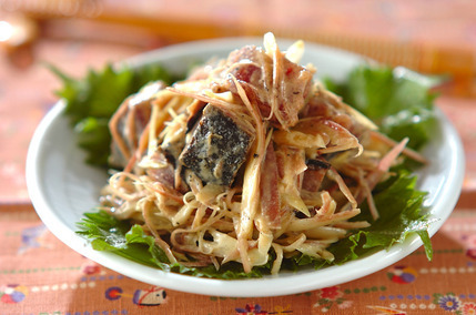 カツオとミョウガのからし和え