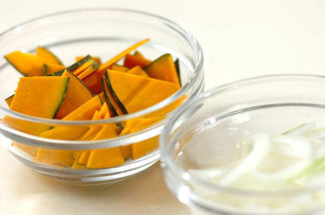 カボチャの皮ごとスープの作り方の手順1