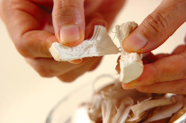 シイタケのみそ汁の作り方の手順1