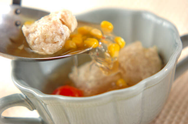 トマトと肉団子のスープの作り方の手順5