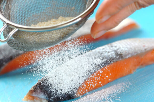漬け鮭の唐揚げの作り方の手順5