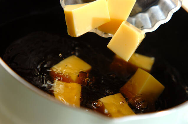 卵豆腐のお吸い物の作り方の手順3