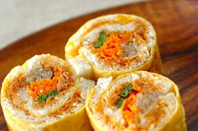 薄焼き卵ロールサラダ