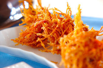 ハムとニンジンのかき揚げ