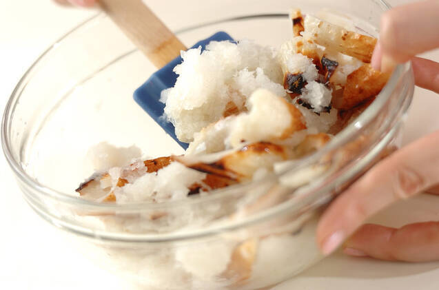 焼きちくわのおろし和えの作り方の手順3