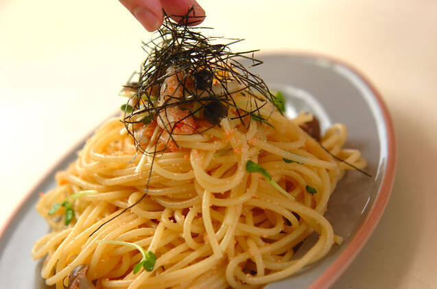 絶品！たらこパスタ ガーリック香る by杉本 亜希子さんの作り方の手順7