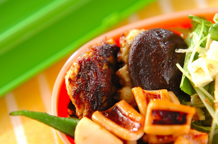 シイタケのみそマヨ焼き