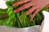 ほうれん草のおひたし 基本の作り方で子供にも食べやすくの作り方の手順1