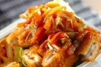 白身魚のフライ甘酢あん