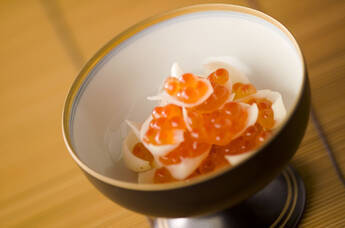 ユリネのイクラ和え