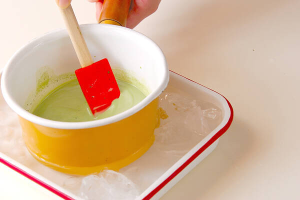 クリーム抹茶豆腐の作り方の手順4
